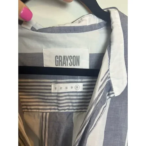 Grayson The Hero Striped Button Down Shirt Size XL Classic Striped Long Sleeve - Picture 3 of 8